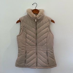 Women’s Tan Calvin Klein Size XS puffer vest.